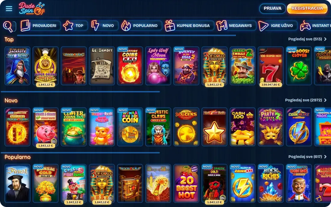 dudespin casino igre
